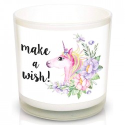 Lumanare parfumata cu mesaj "Make a wish"