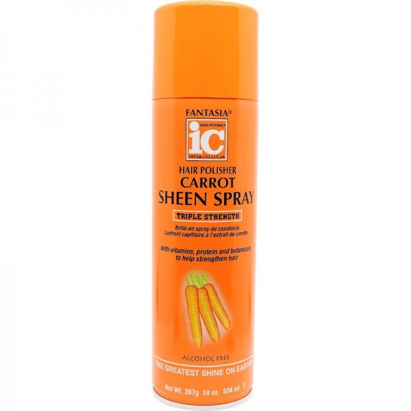 Spray pentru luciu par, cu extract de morcov, rezistenta tripla,397 g,Fantasia IC