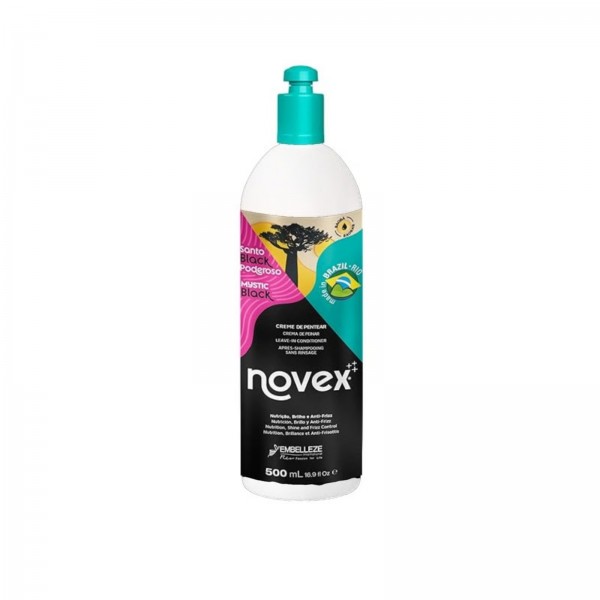 Balsam fara clatire pentru par cret si ondulat Mystic Black 500 ml